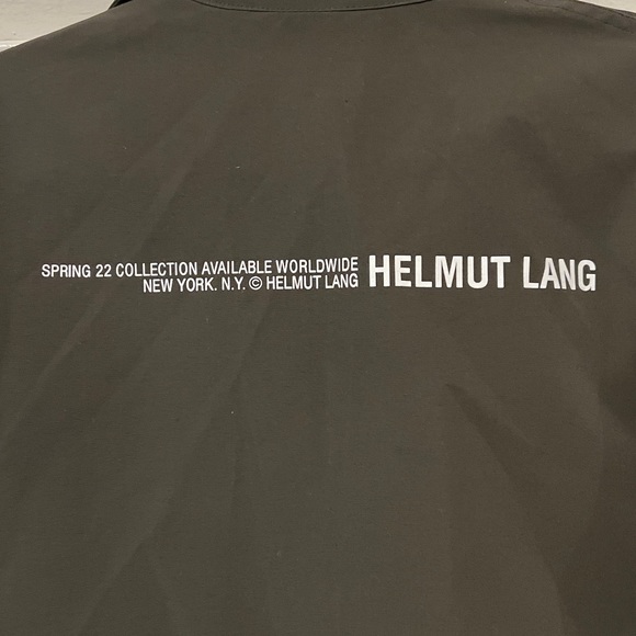 Dark Green Helmet Lang Zipper Shirt Jacket - Picture 7 of 7